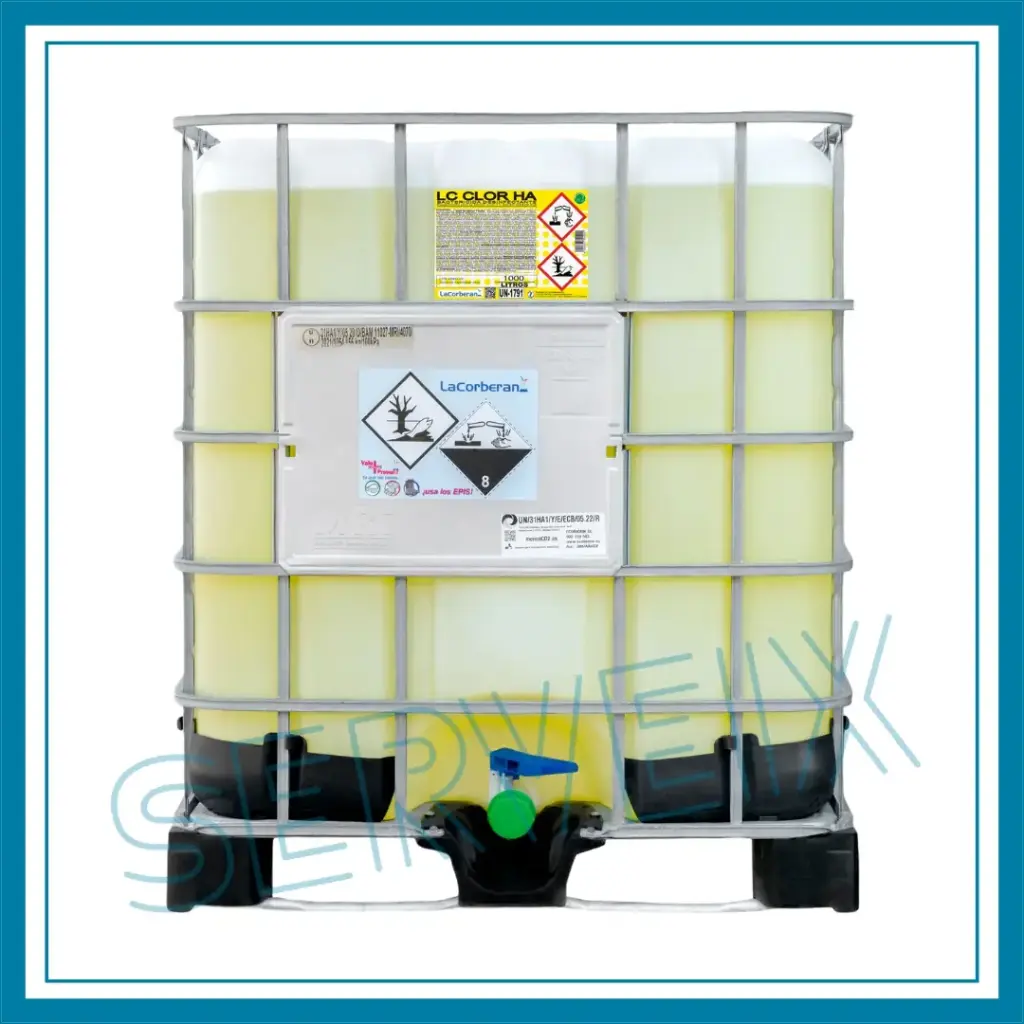 HIPOCLORITO SÓDICO 150GR/L - BIDÓN IBC 1200KG KLINWASS